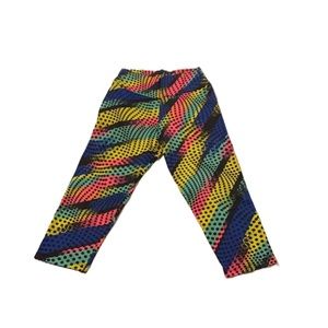 STILLO D’UOMO Bright Multi-Patterned Crop Leggings